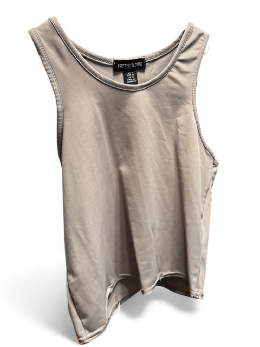 PrettyLittleThing Taupe Crew Neck Tank Top